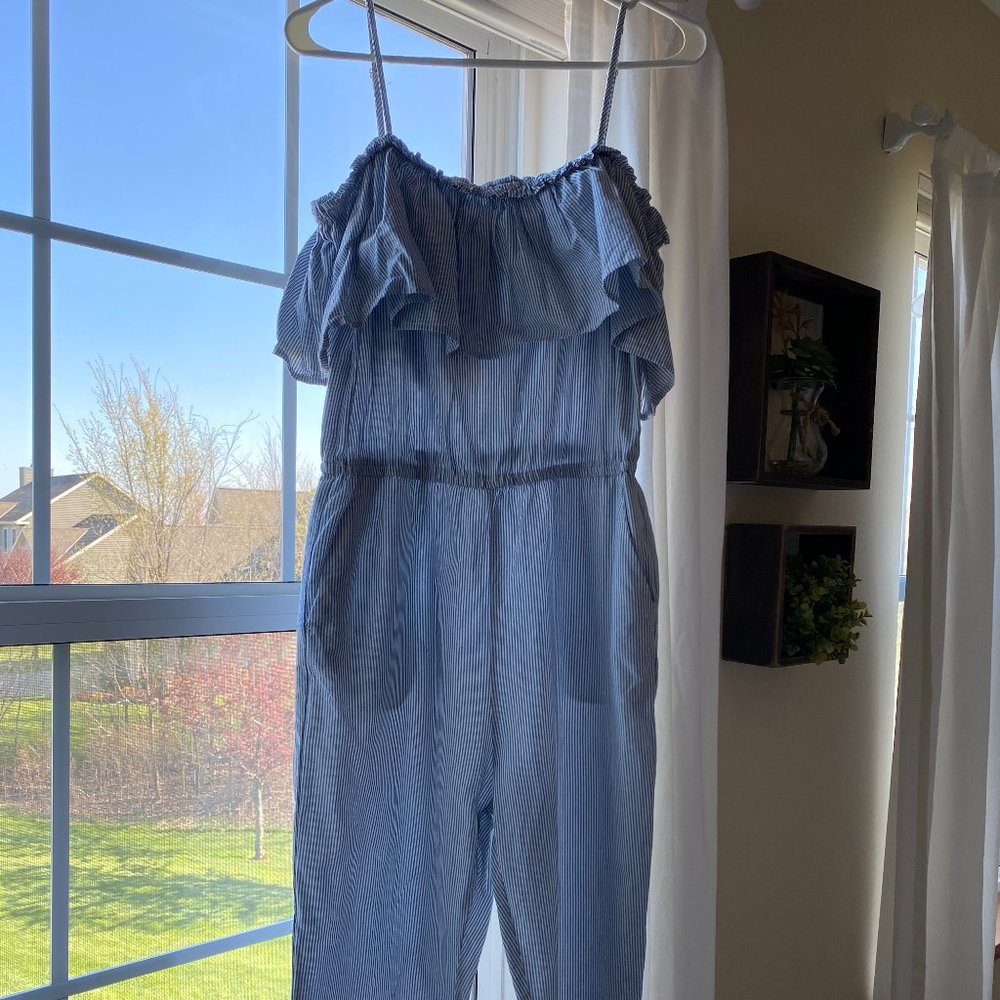 Striped Jumpsuit - Worn Once, has pockets!